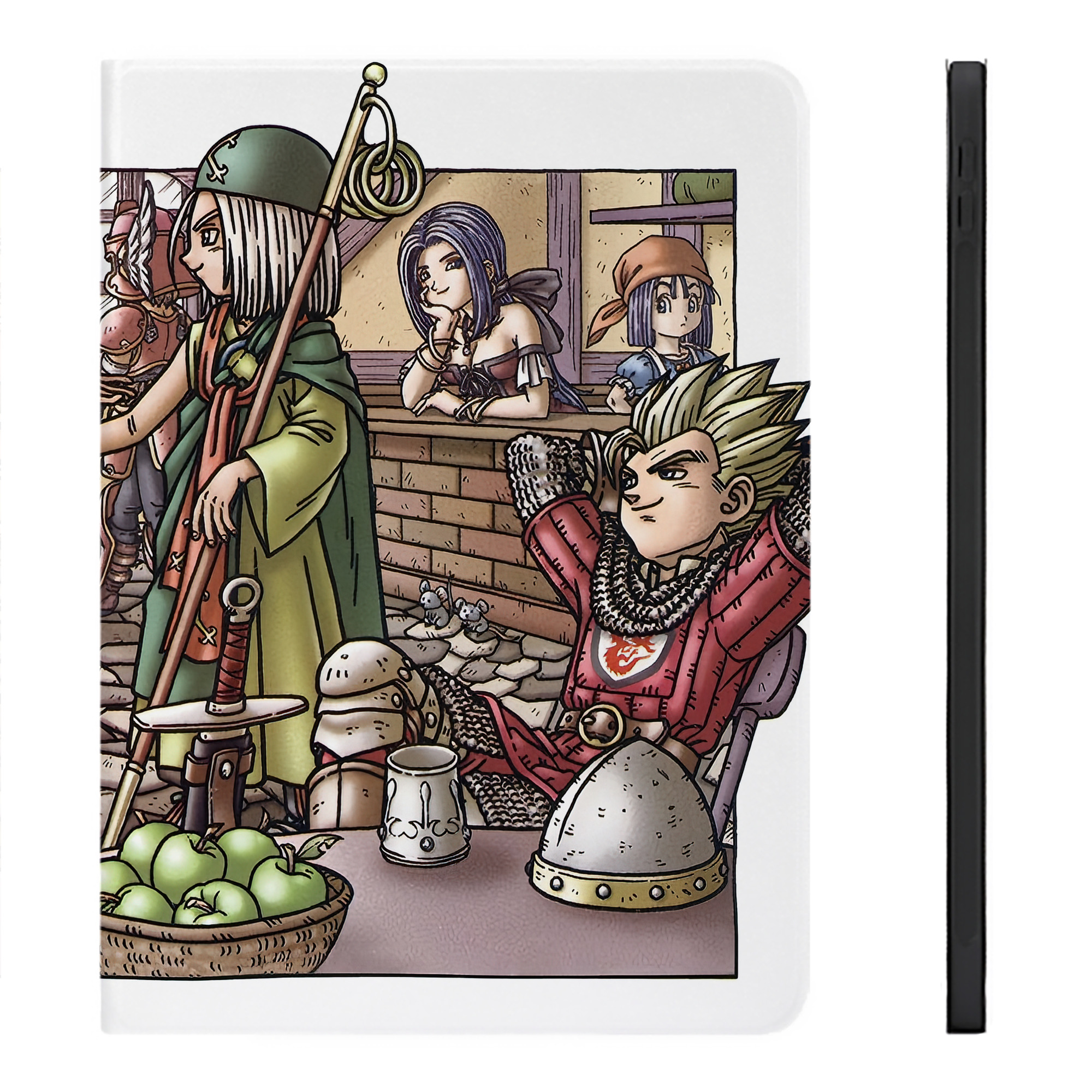 （画像用） ドラゴンクエスト Doragon Kuesuto Dragon Quest IPadケース ペンホルダー付き ブックスタイルデザイン
